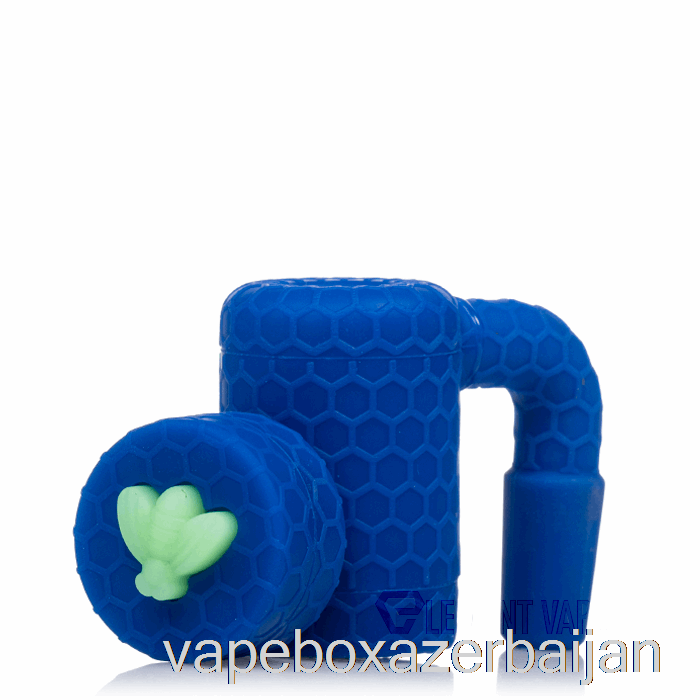 Vape Azerbaijan Stratus Bee Silicone Wax Reclaimer Navy (Blue / UV Green Bee)